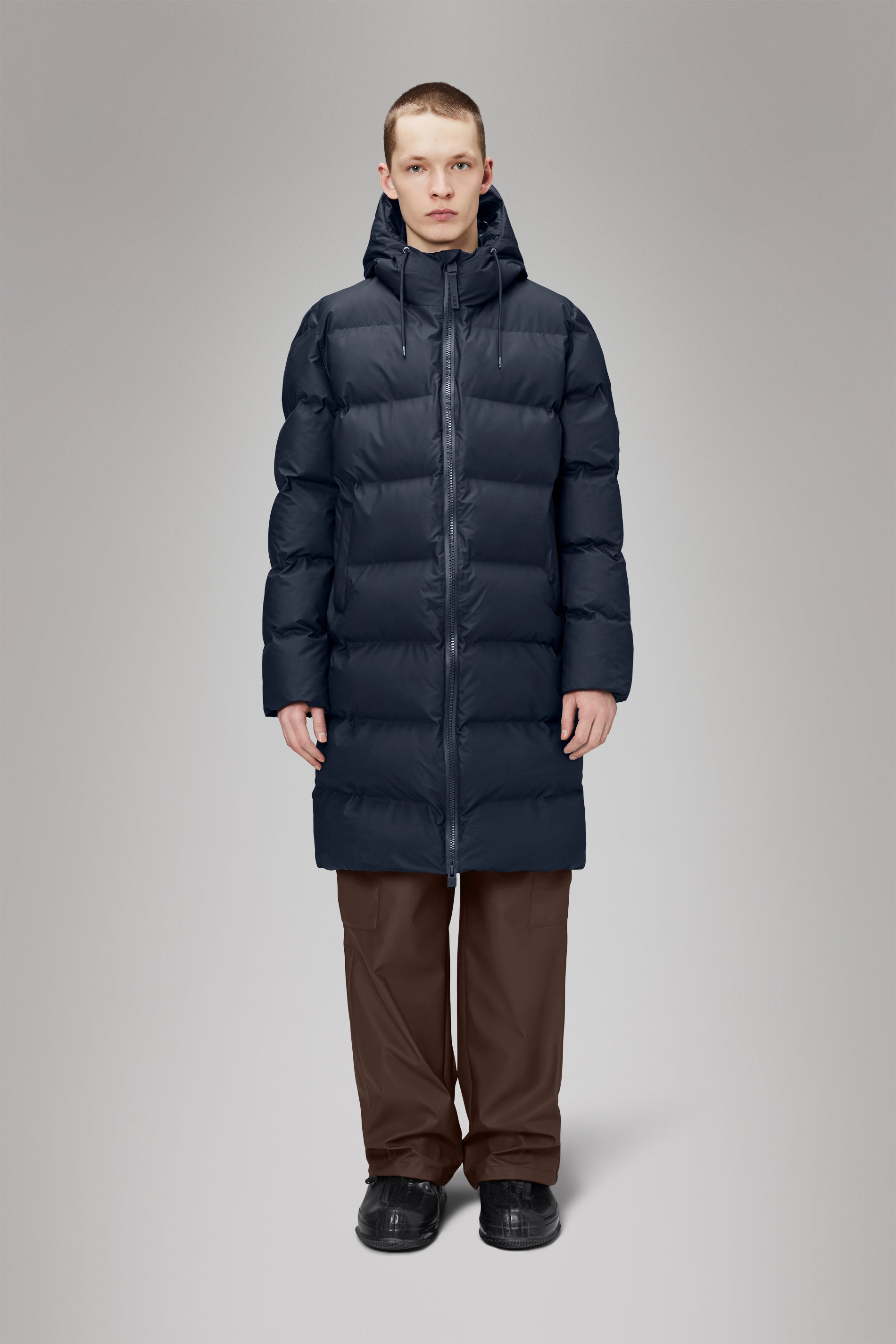 Rains Alta Long Puffer Jacket Black