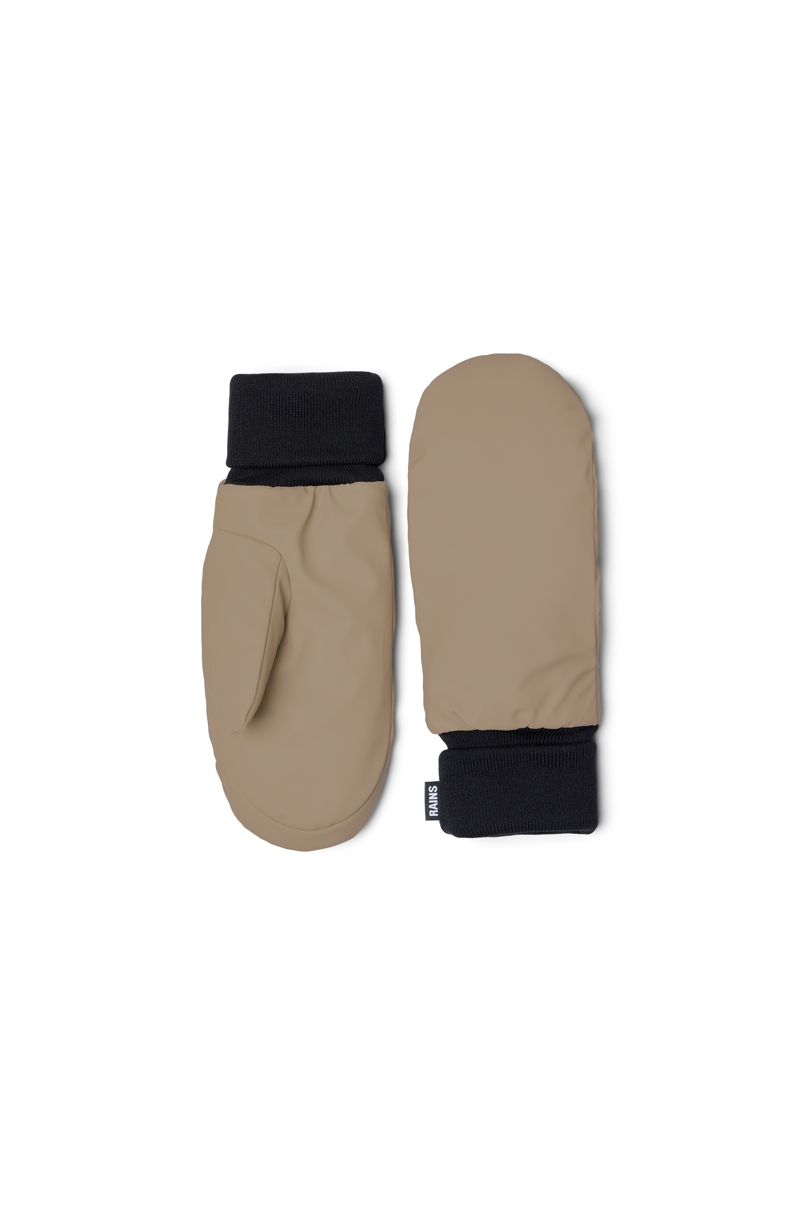 RAINS Alta Puffer Mittens Beige Gloves