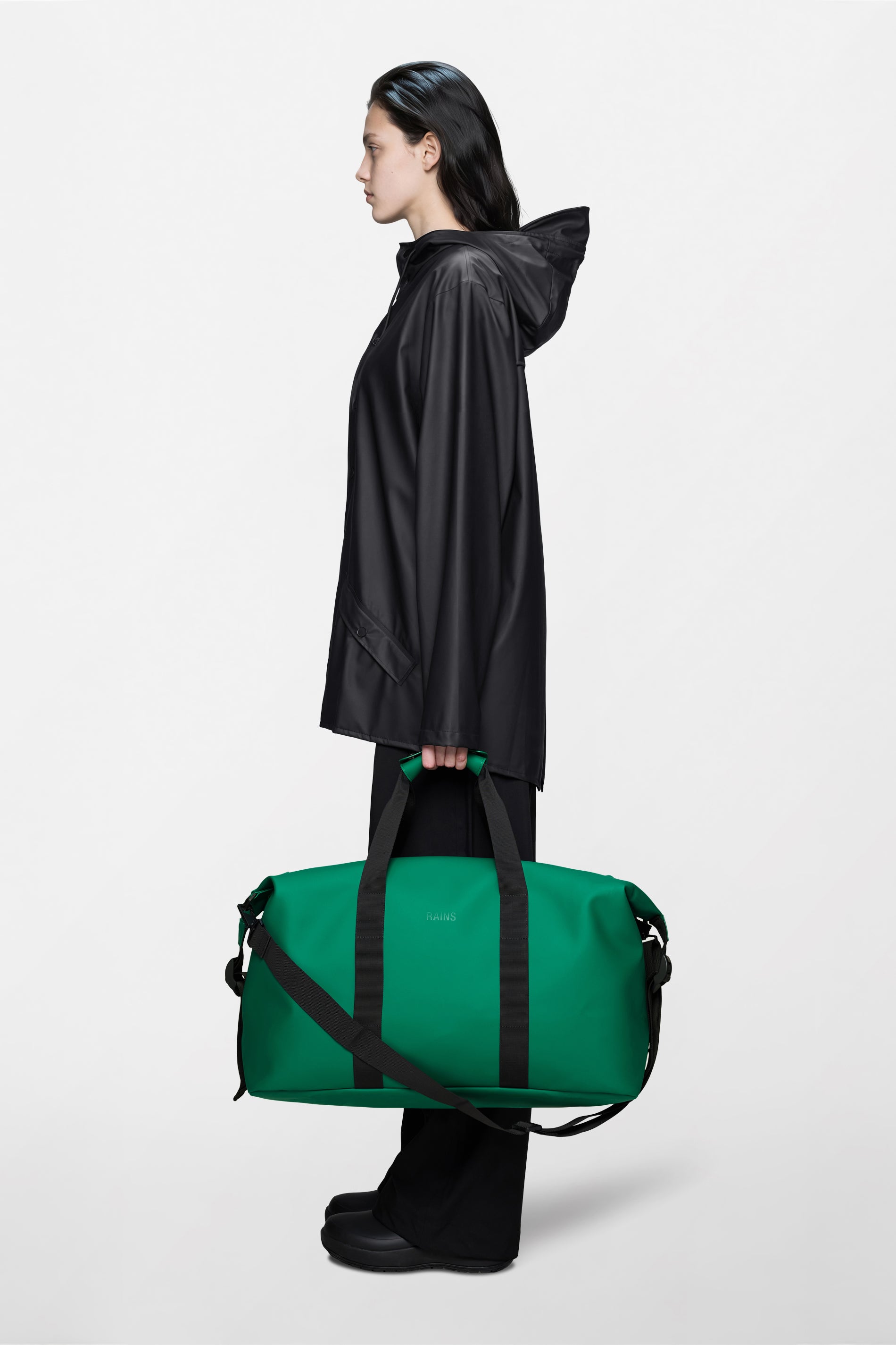 Rains® Hilo Weekend Bag in Black for $125 | 2-Year Warranty