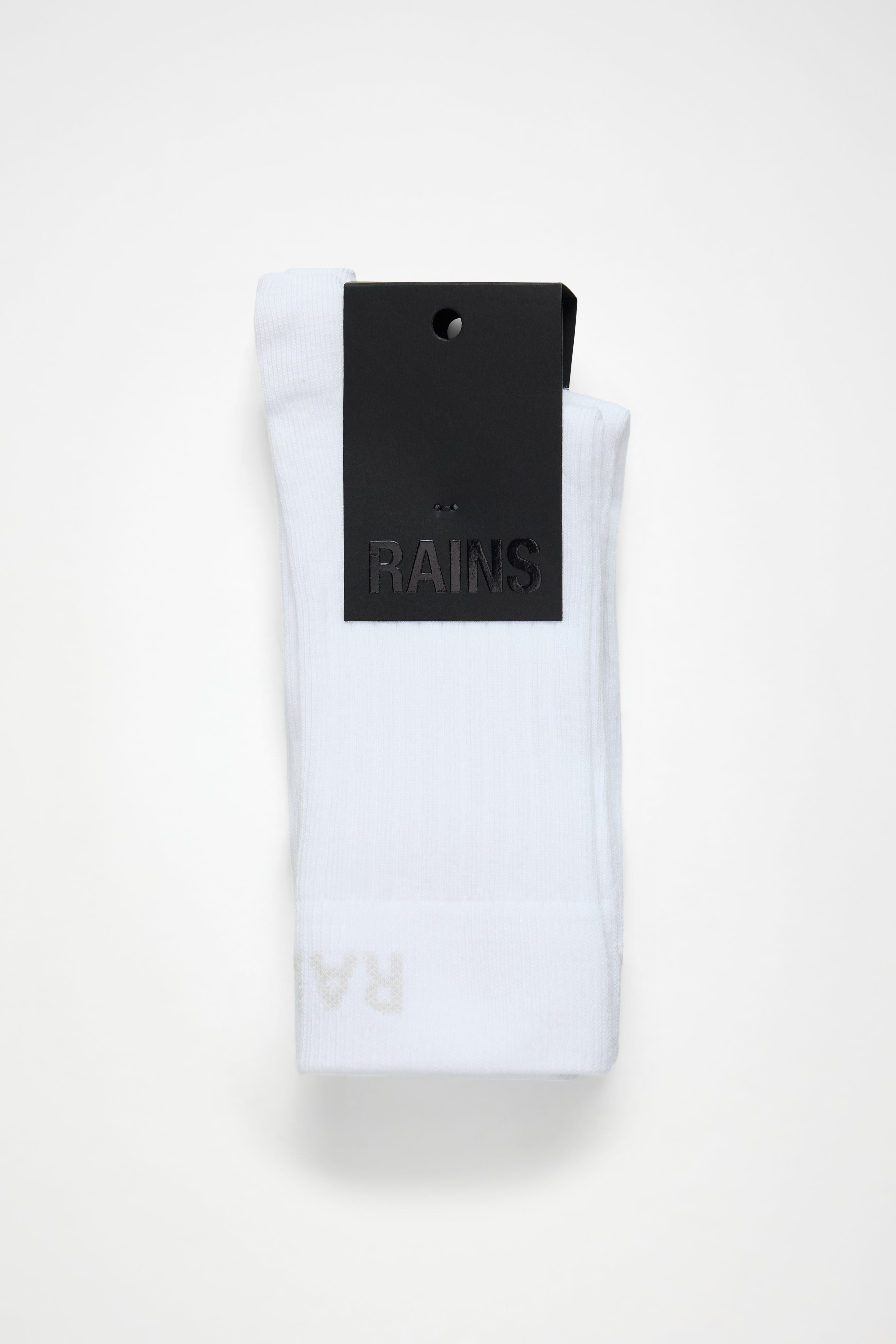 RAINS Logo Socks 2-Pack White/White Socks