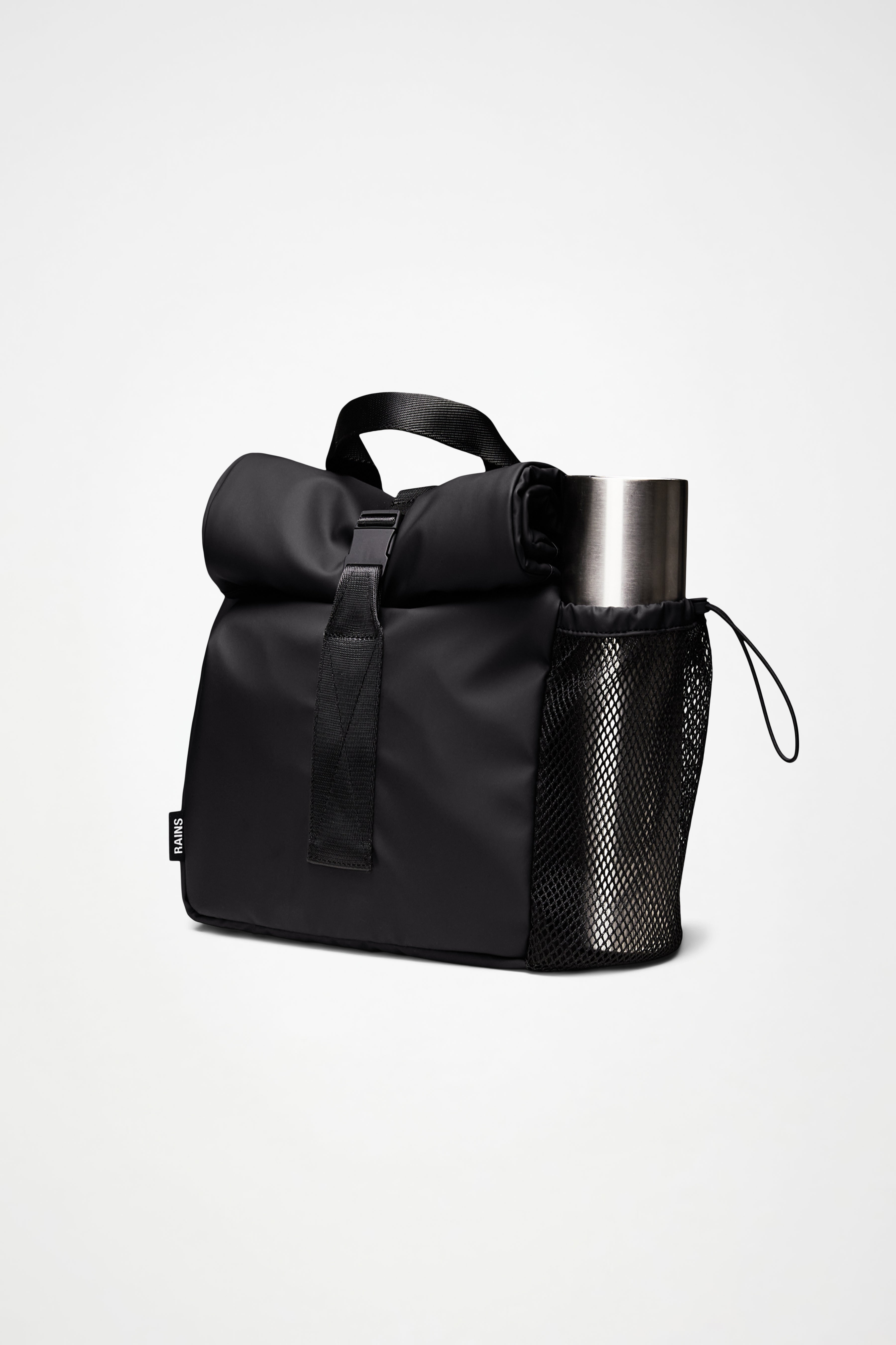 RAINS Lunch Bag Large Black 13.50L H38 x D14 x W24 cm Lunch Bag